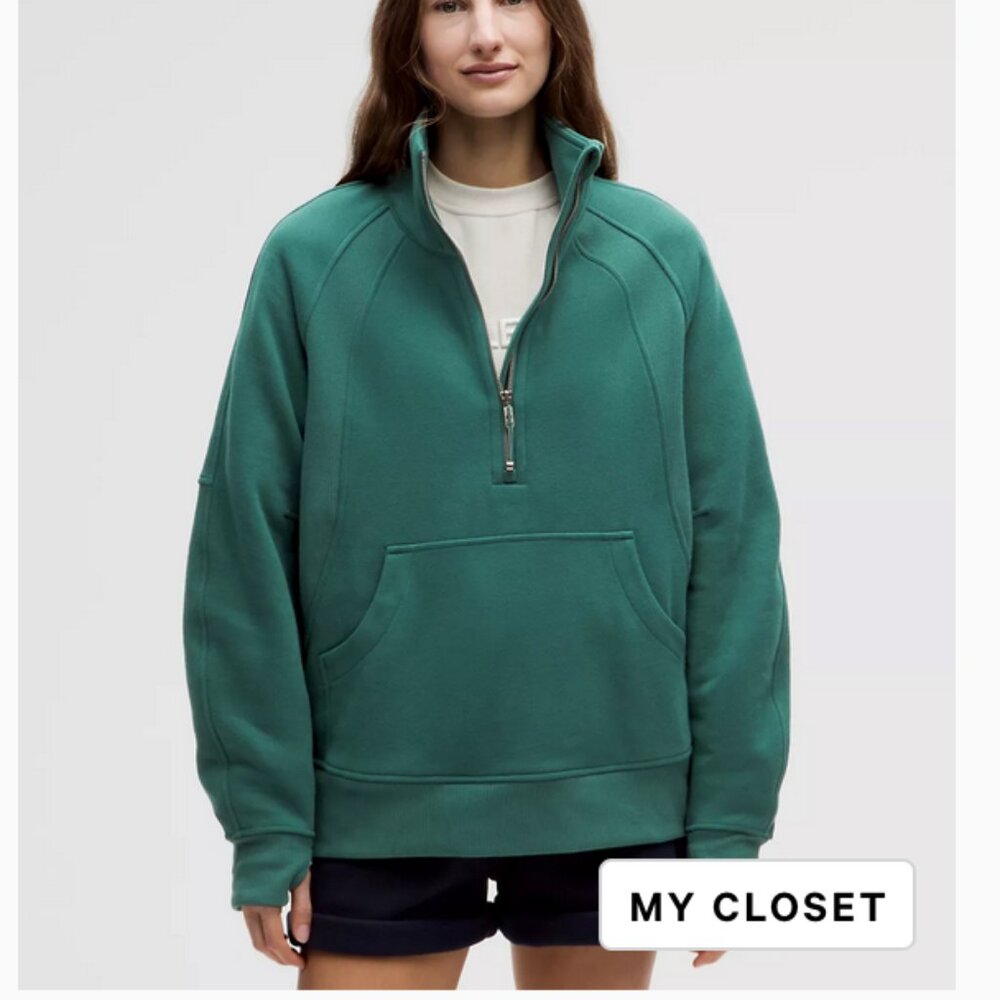 NWT lululemon Scuba Oversized Funnel-Neck Half Zip Long